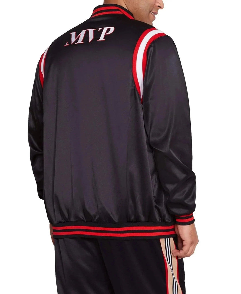 MVP Collections Jackets Logo Satin Bomber Jacket