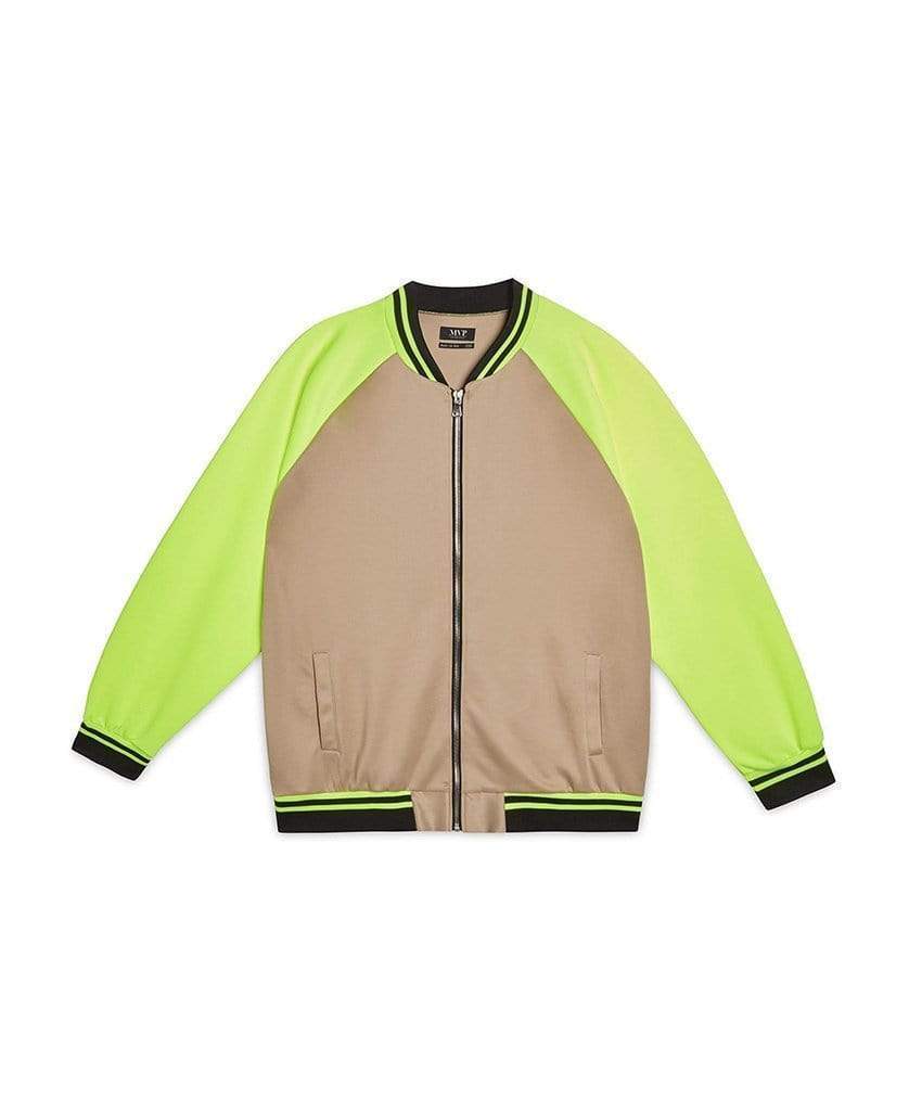 MVP Collections Activewear Jacket Neon Bomber Jacket