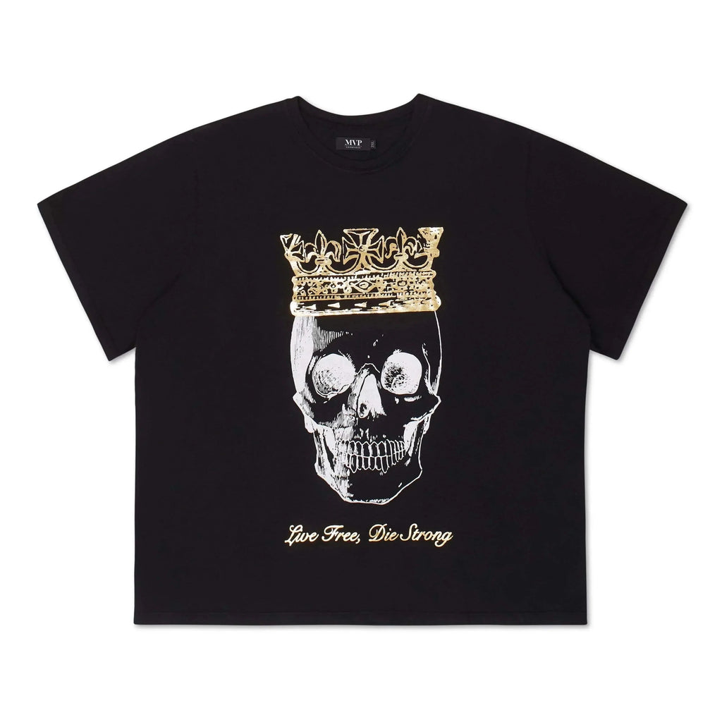 MVP Collections Graphic Tees Skull Face Print T-Shirt