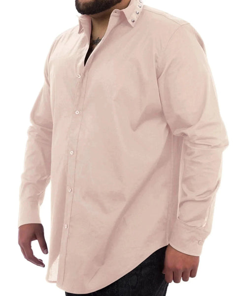 Spike Collar Button-Down Shirt – Stylish Big & Tall Men's Clothing – MVP  Collections