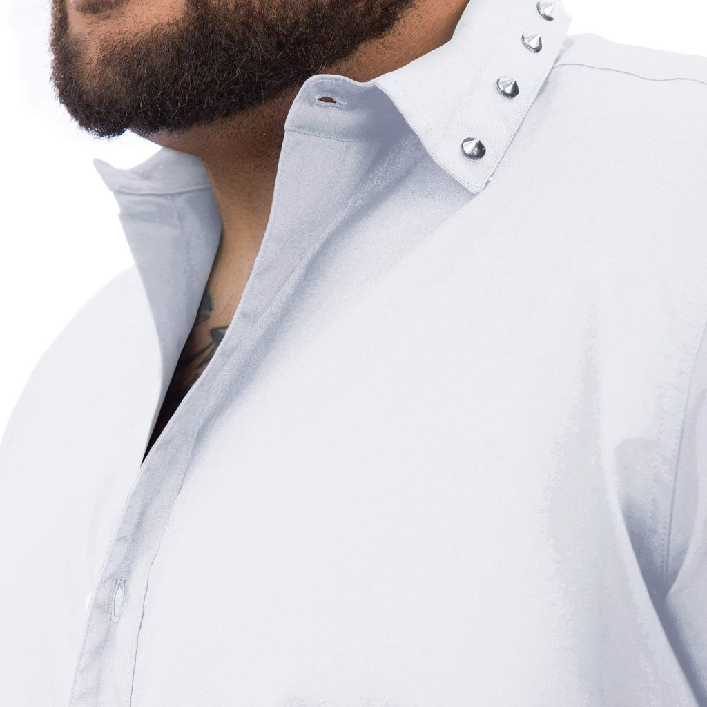 MVP Collections Button-Down Spike Collar Button-Down Shirt