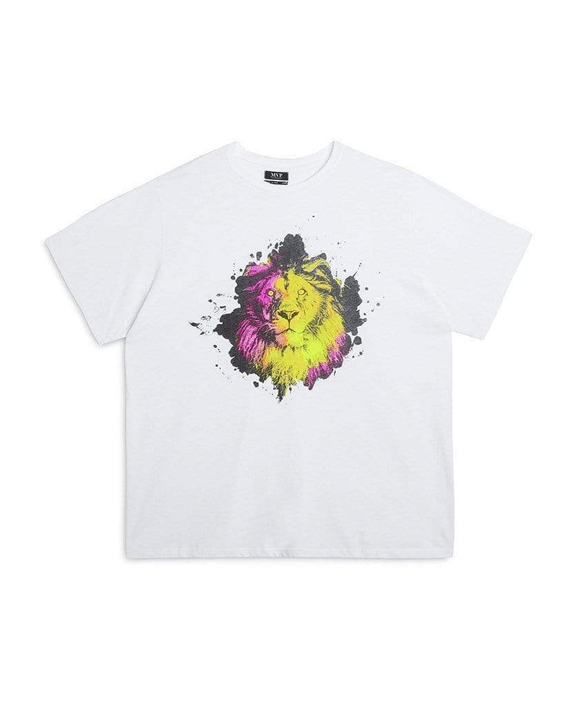 MVP Collections Graphic Tees Neon Lion T-Shirt