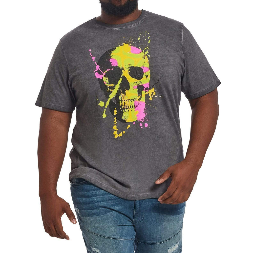 MVP Collections Graphic Tees Neon Skull T-Shirt