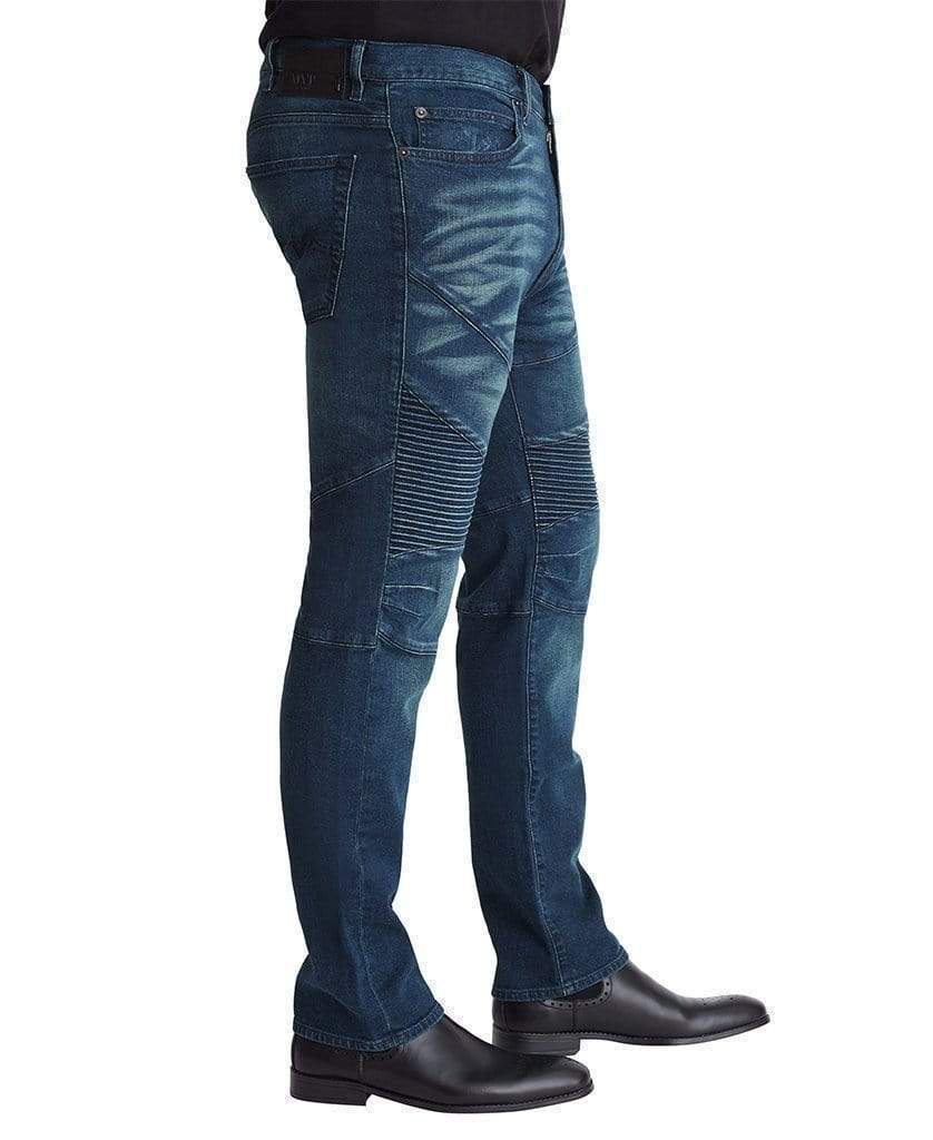 MVP Collections Jeans Biker Slim Straight Leg Jeans