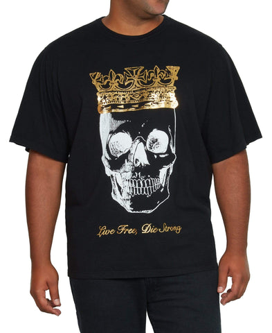 MVP Collections Graphic Tees Skull Face Print T-Shirt