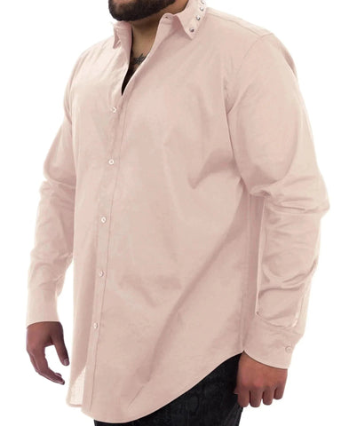 MVP Collections Button-Down Spike Collar Button-Down Shirt