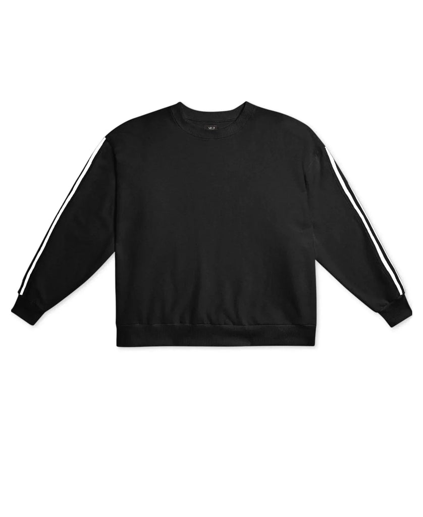 MVP Collections Sweatshirts Striped Sleeve Sweatshirt