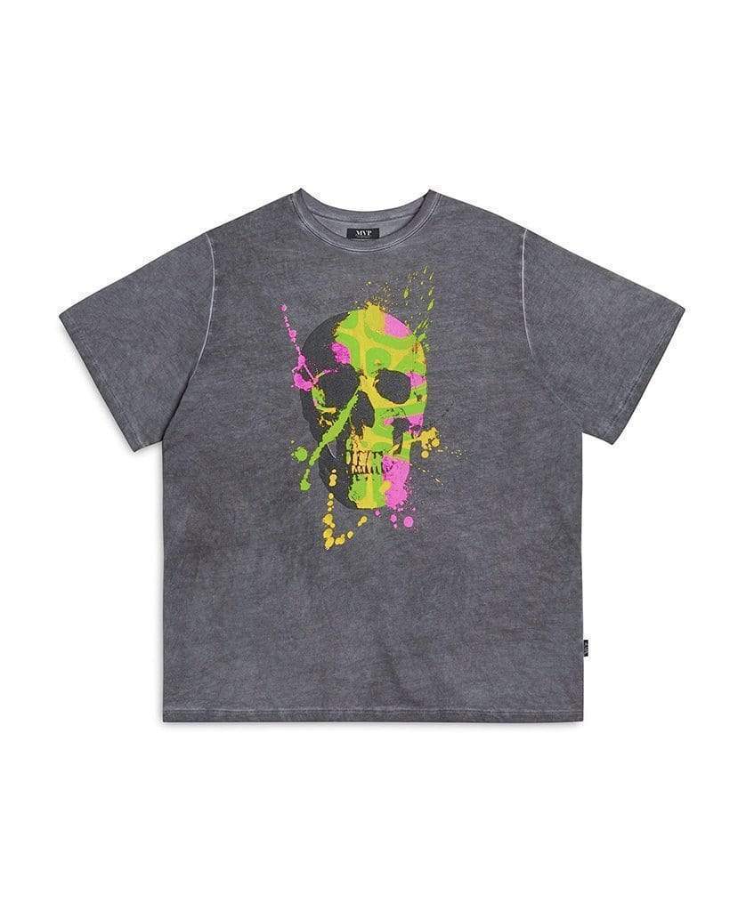 MVP Collections Graphic Tees Neon Skull T-Shirt